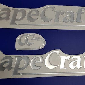 Cape Craft-bootembleem 22" chroom + GRATIS SNELLE levering DHL Express - sticker met reliëf - stickerset - grafische sticker