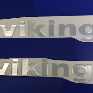 Two Viking Yacht Bridge Custom Stickers 10x3 on 