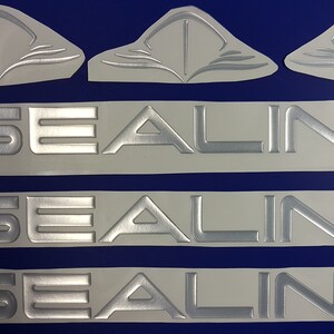 SeaLine-bootemblemen 17" chroom + GRATIS SNELLE levering DHL Express - Stickersset - Grafische sticker