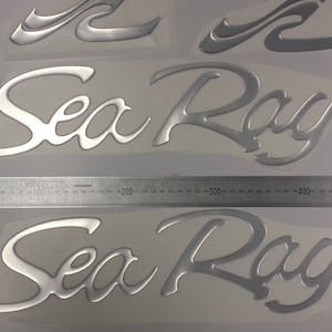 Sea Ray-bootemblemen 18" chroom + GRATIS SNELLE levering DHL Express - Stickersset - Grafische sticker