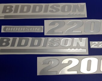 Emblème de bateau Biddison 2200* 41" + livraison RAPIDE GRATUITE DHL express - Ensemble d'autocollants - Décalcomanies graphiques