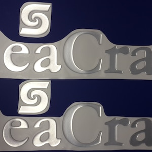SeaCraft-bootemblemen 14" chroom + GRATIS SNELLE levering DHL Express - Stickersset - Grafische sticker