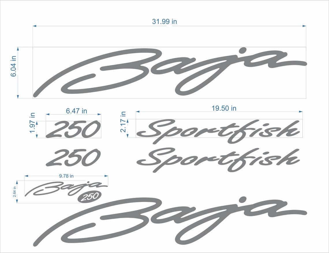 Baja Boat Emblems 32 Chrome FREE FAST Delivery DHL Etsy