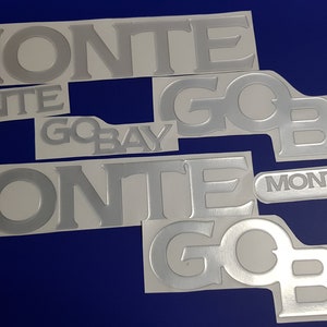 Montego Bay boat Emblems 36&quot; chrome + FREE FAST delivery DHL express - Raised Decals  - Graphics Decal