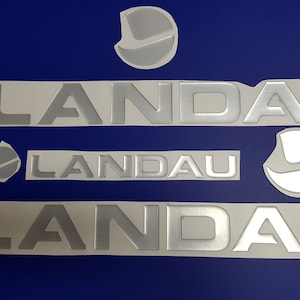 Landau boat Emblems 22&quot; chrome + FREE FAST delivery DHL express - raised decal - Stickers Set - Graphics Decal