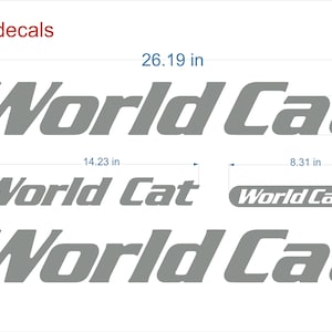 World Cat-bootemblemen 26" chroom + GRATIS SNELLE levering DHL Express - Stickersset - Grafische sticker