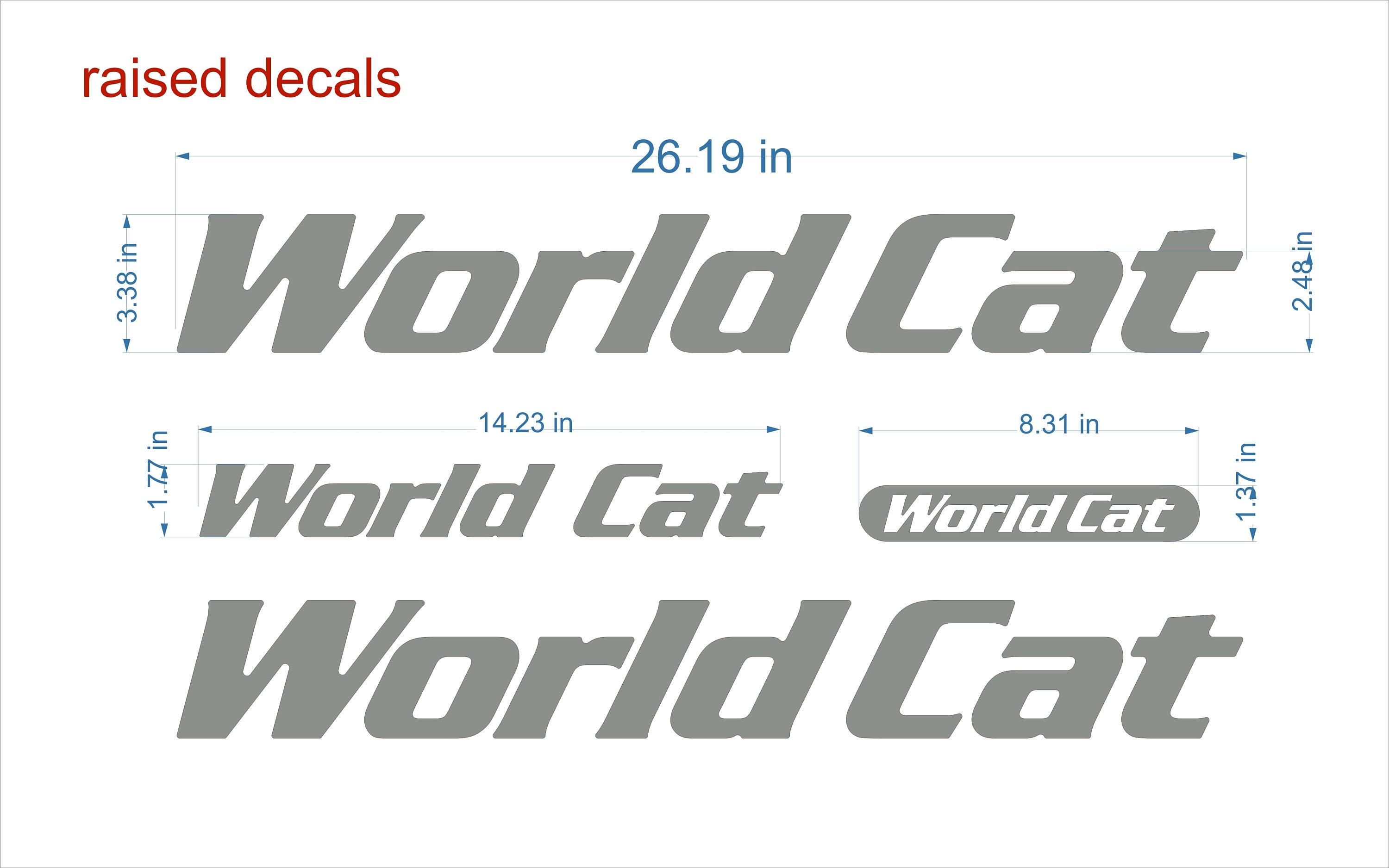 World Cat Boat Emblems 26