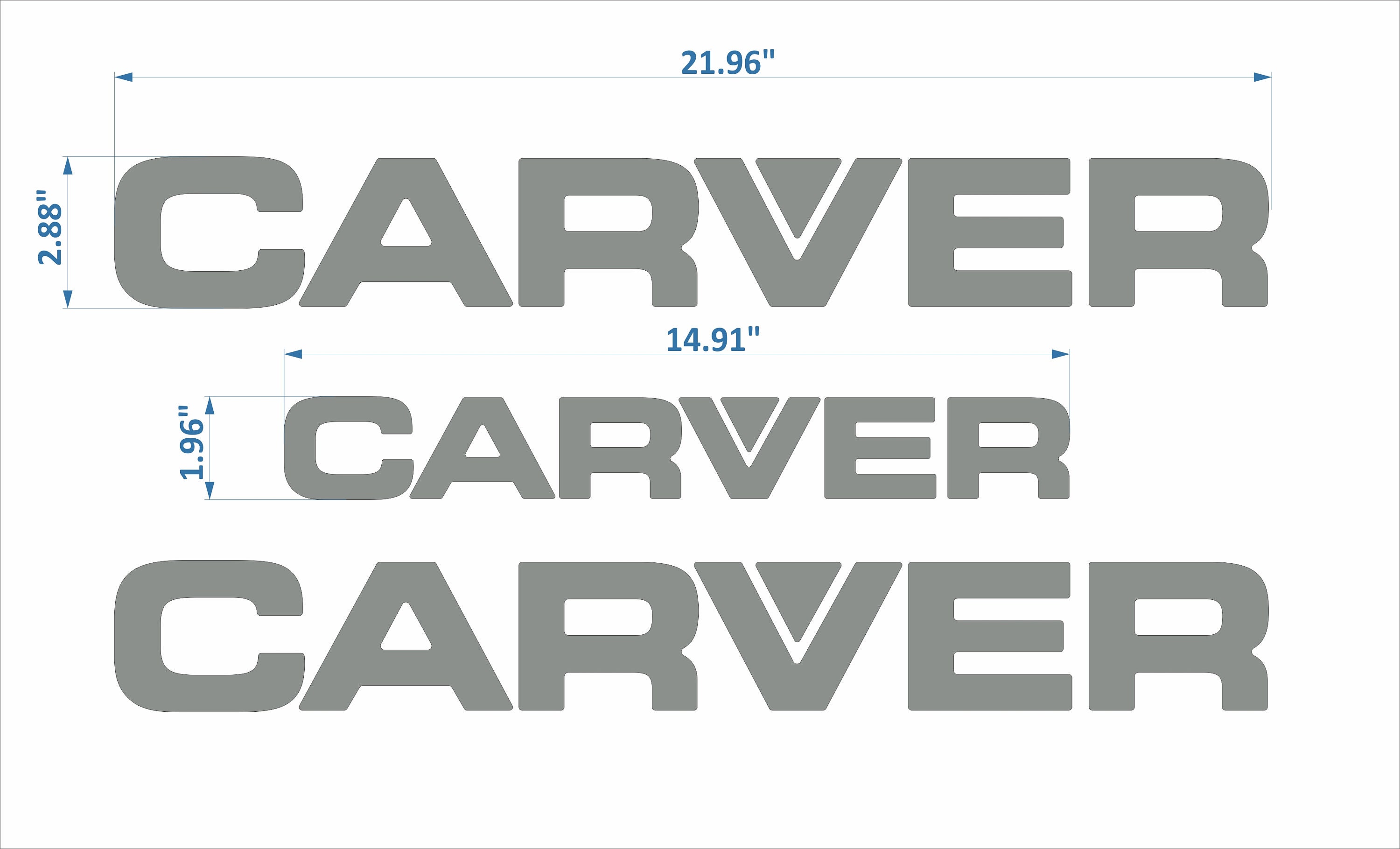 Carver Boat Emblem 22 Chrome FREE FAST Delivery DHL Etsy