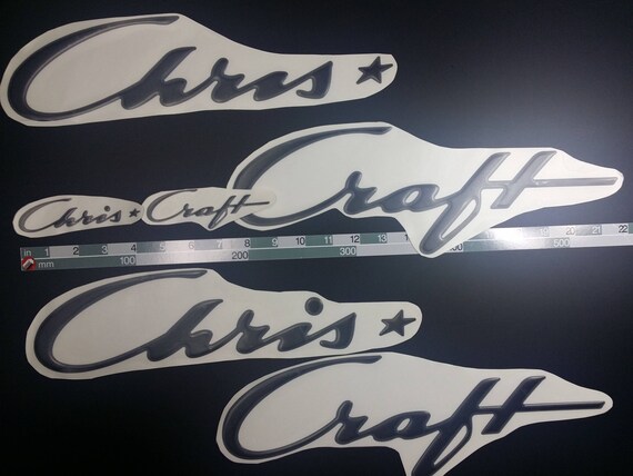 Chris Craft boats Emblems 28" chrome stickers FREE FAST delivery DHL express 
