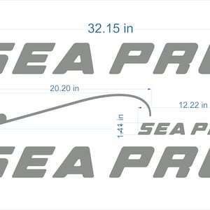 Sea Pro boat Emblems 31&quot; + FREE FAST delivery DHL express - Raised Decals Stickers Set - Graphics Decal