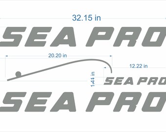 Emblèmes de bateau Sea Pro 31" + livraison RAPIDE GRATUITE DHL express - Ensemble d'autocollants en relief - Sticker graphique