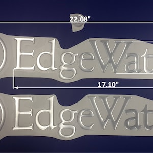 EdgeWater-botenemblemen 22" chroom + GRATIS SNELLE levering DHL Express - Stickers Set - Grafische sticker