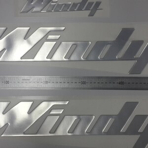 Windy Boat-emblemen 20" chroom + GRATIS SNELLE levering DHL Express - Stickersset - Grafische sticker