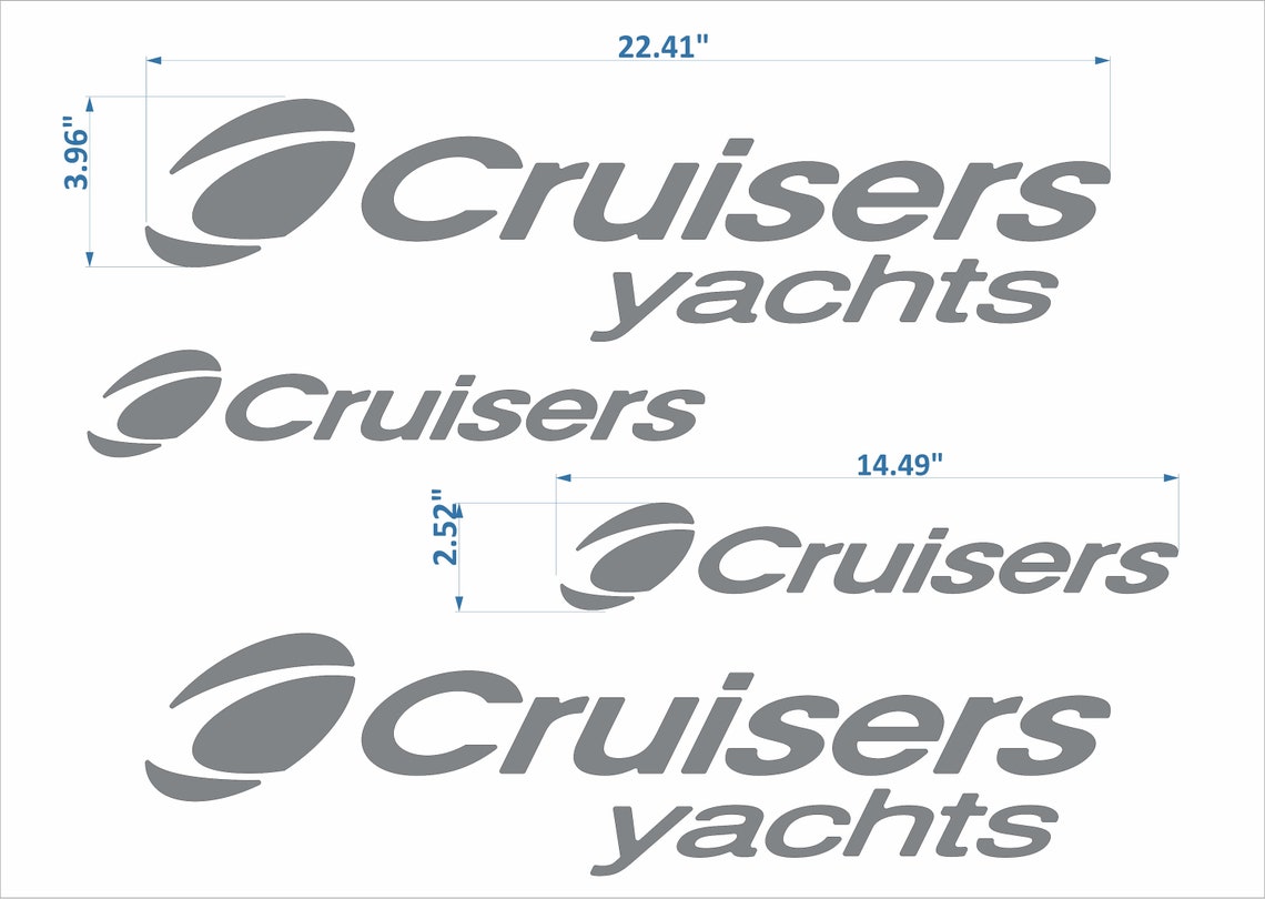 Cruisers yachts boat emblems 22 gold FREE FAST Etsy