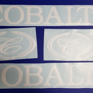 Bootembleem kobalt 20" wit + GRATIS SNELLE levering DHL Express - Stickersset - Grafische sticker
