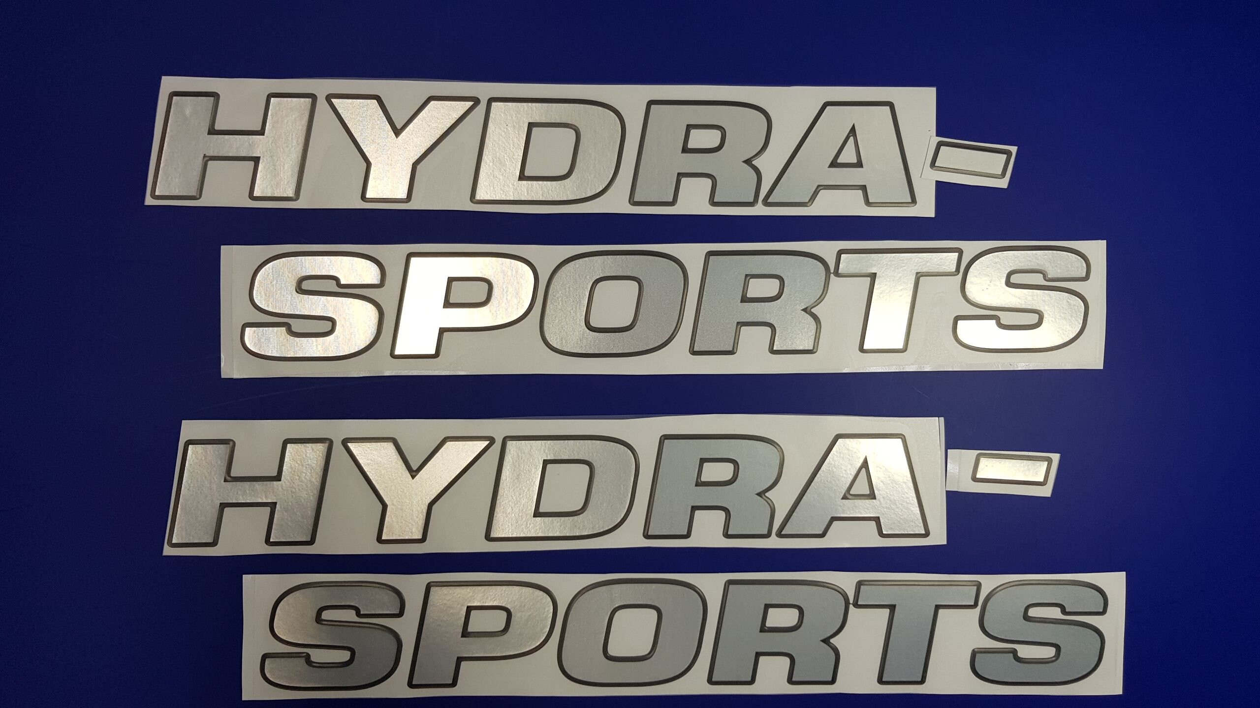 Hydrasports Boat Emblems 44 Black Chrome FREE FAST Etsy