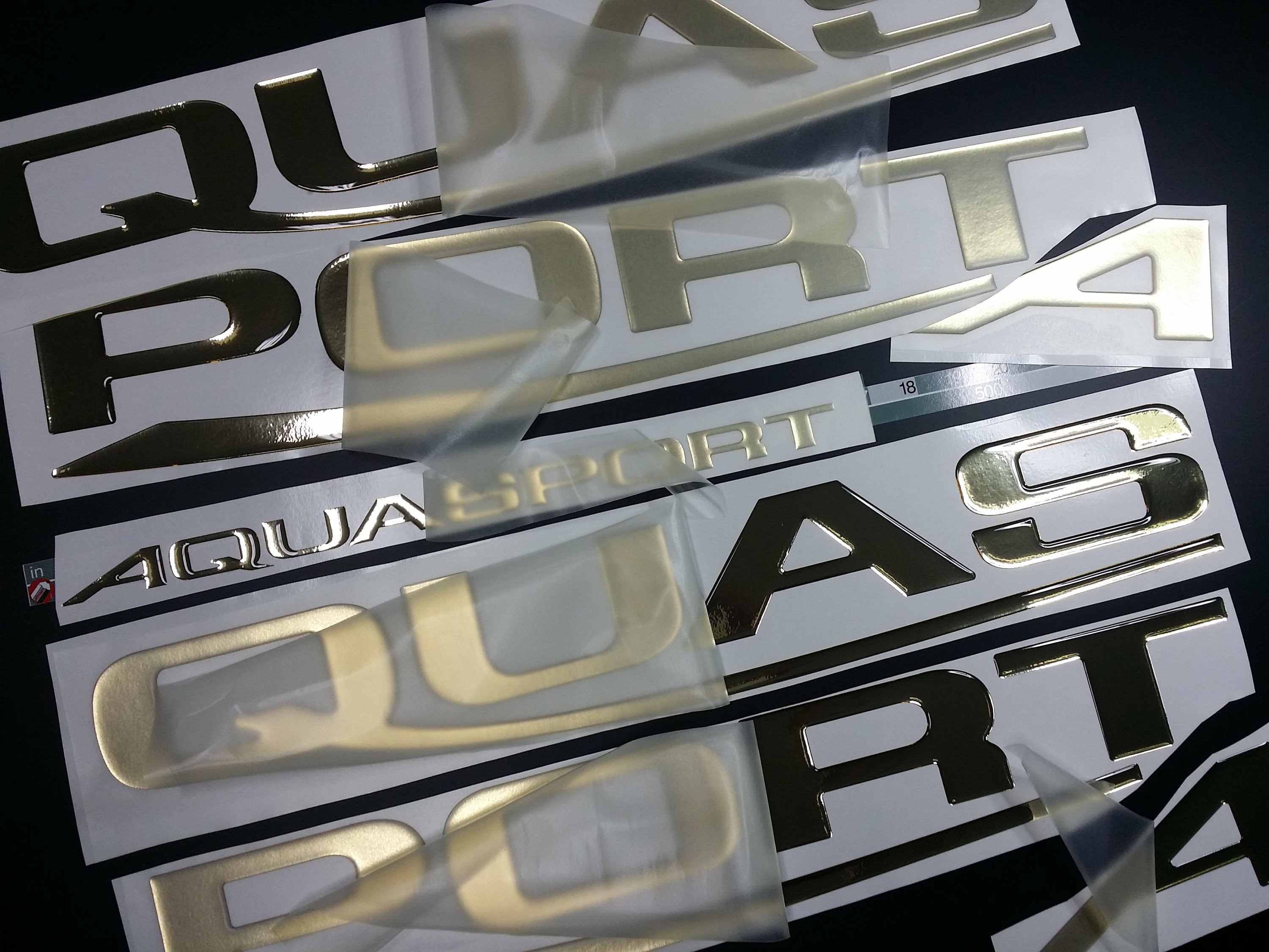 AQUASPORT BOAT HULL DECALS GRAPHICS KIT SKI STICKER SET 2 Color