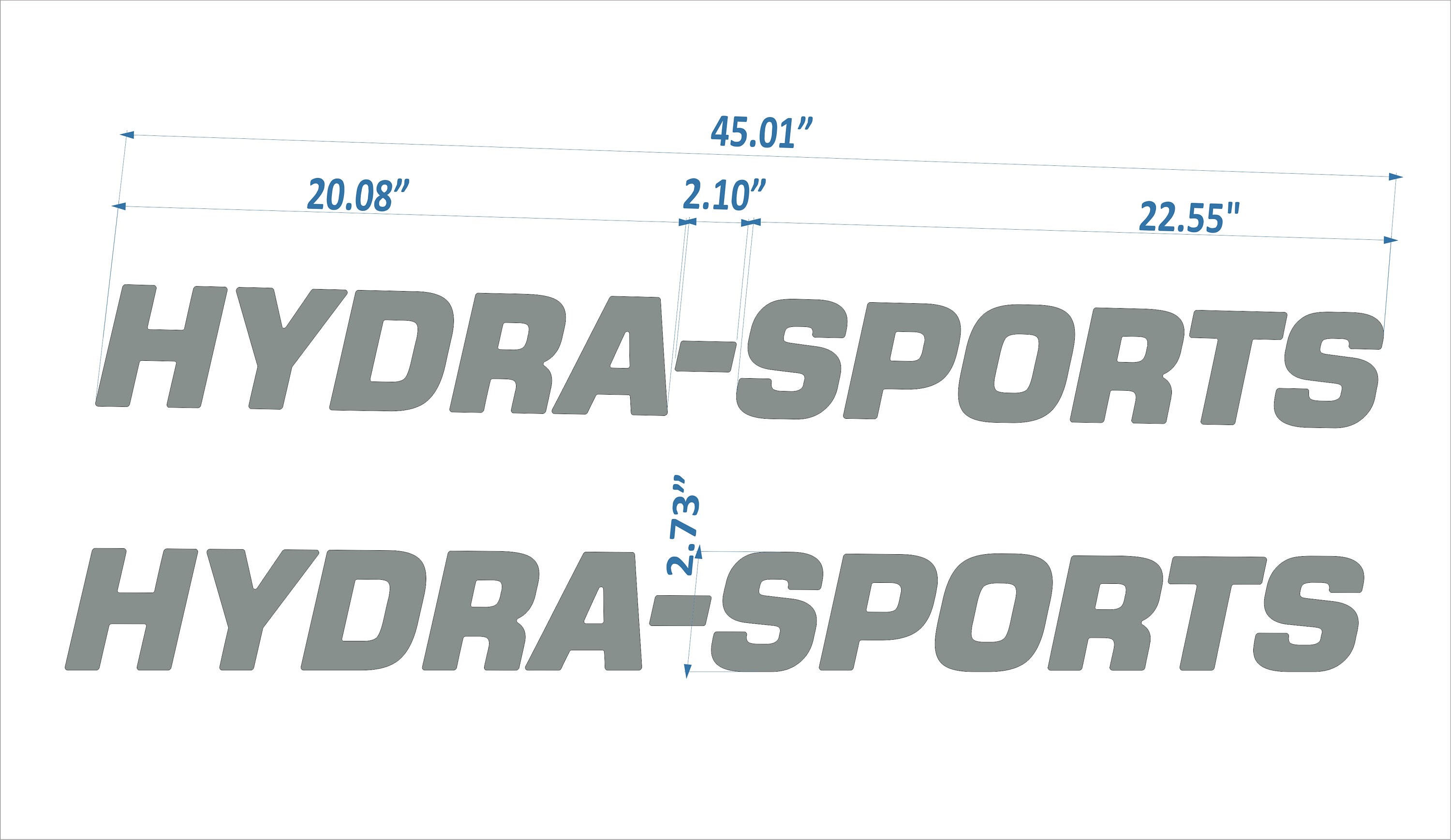 Hydrasports Boat Emblems 44 Black Gray FREE FAST Etsy