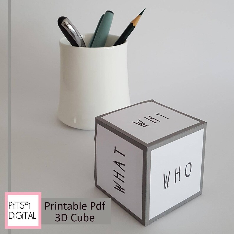 Gift for Writers Printable Quote Blocks 3D Papercraft Etsy