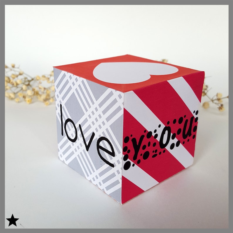 Mothers Day Gift for Mom, 3D Printable Paper, I Love You Mom, Cute Desk ...