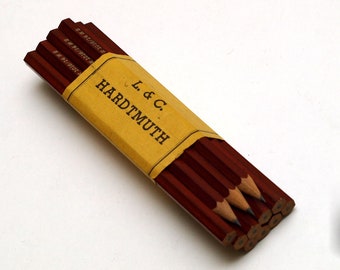 1940s rare Czech pencils Hardtmuth Dessin. Unused. World War 2 collectible. WW2paper. ww2