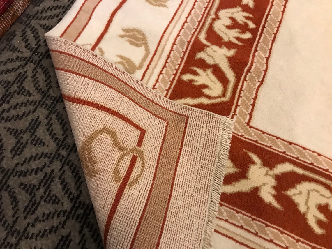 Antiker weißer Teppich 58x78 Fuß VINTAGE Türkischer | Etsy