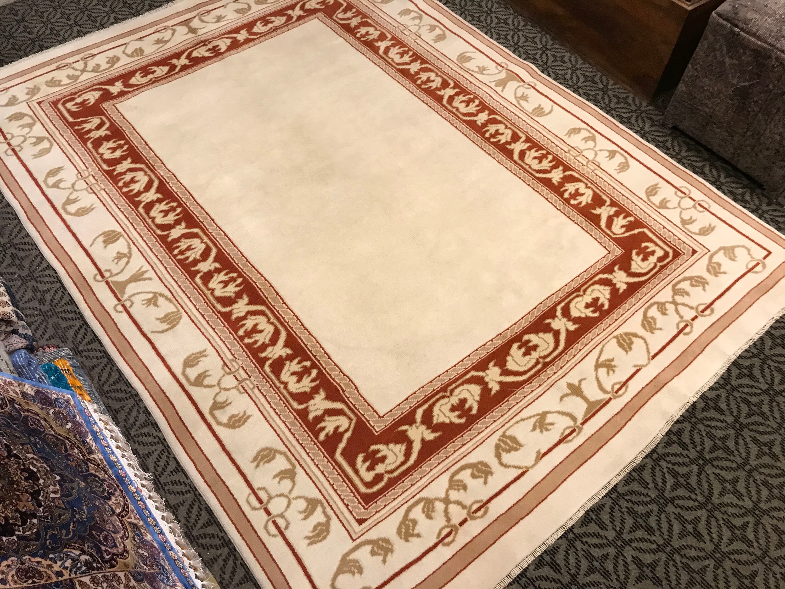 Antiker weißer Teppich 58x78 Fuß VINTAGE Türkischer | Etsy