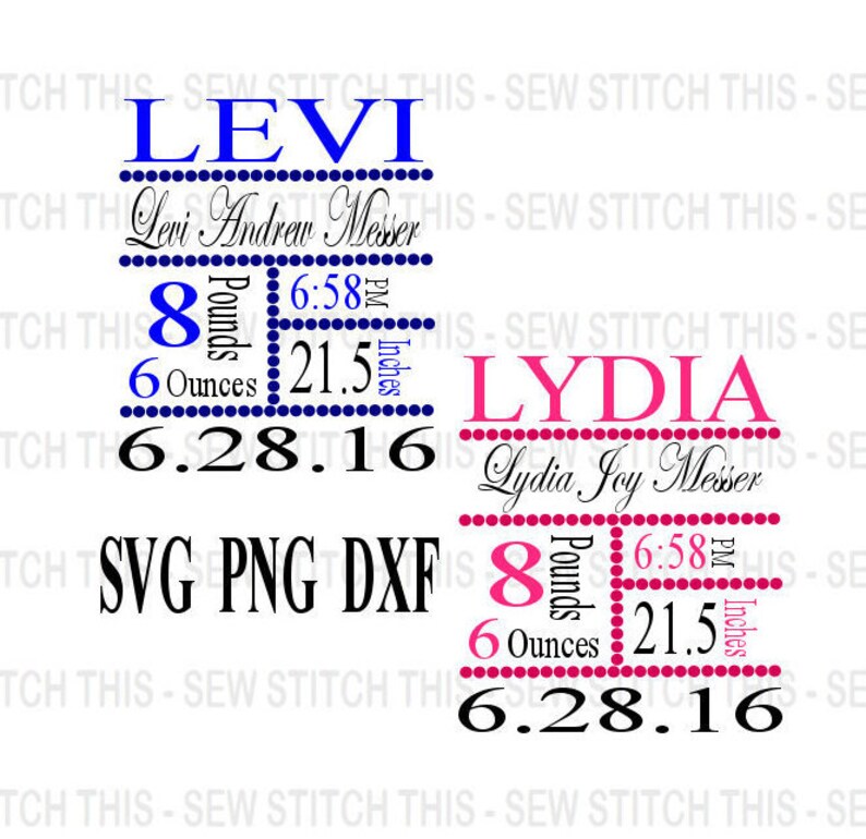 Download Birth Announcement Svg Baby Reveal Svg Birth Statistic Card | Etsy