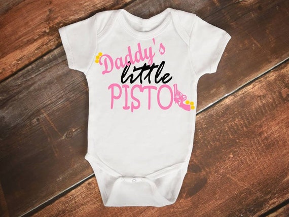 Download Daddys little Pistol Svg Fathers Day Baby Onesie Baby Svg ...