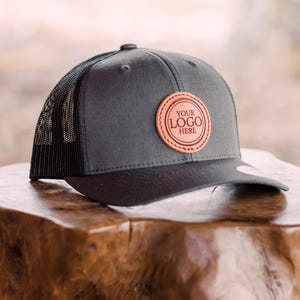 12 Custom Leather Patch Hats | Retro Classic YuPoong Trucker Snapback | Made In USA