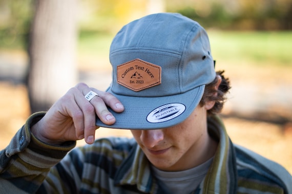 Goyklrb Funny Dad Est 2025 Gorra De Camionero Para Hombre, Ajustable De Cuero Para Nuevo Papá, Gorra De Béisbol, Negro -, Talla única