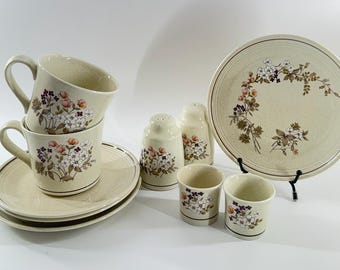 Vintage Royal Doulton Bredon Hill Breakfast Set - Lambethware Stoneware (10-Piece)