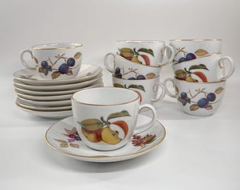 Royal Worcester “ Evesham Gold “ Tea Cup and Saucer