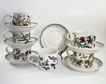 Portmeirion Botanic Garden Large Drum Mug & Saucer - Choice of Floral Design