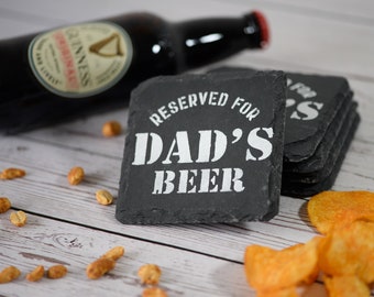 Personalized Stone Beer Coaster | Father's Day Gift