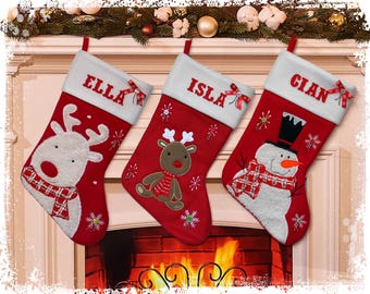 Personalised Fluffy Christmas Stocking: Festive Felt Decoration