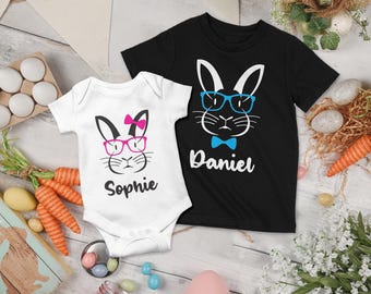 Easter Bunny with Colourful Glasses Bodysuits and T-Shirts | Easter Bunny Gift Ideas | Easter Fun for Kids | Cracking Easter Bunny Presents