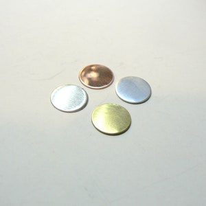 6 mm Circle round disk blank metal blanks for stamping engraving metalwork jewellery making