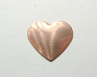 30mm Heart Shaped Blanks Copper, Brass, Silver, Aluminium. Different thicknesses Or Gauges Available.
