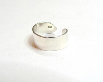 Medium Width Open Ring 6mm Wide Ring. Sterling Silver, Brass, Copper, Aluminium.  Lots of Ring Sizes Available.