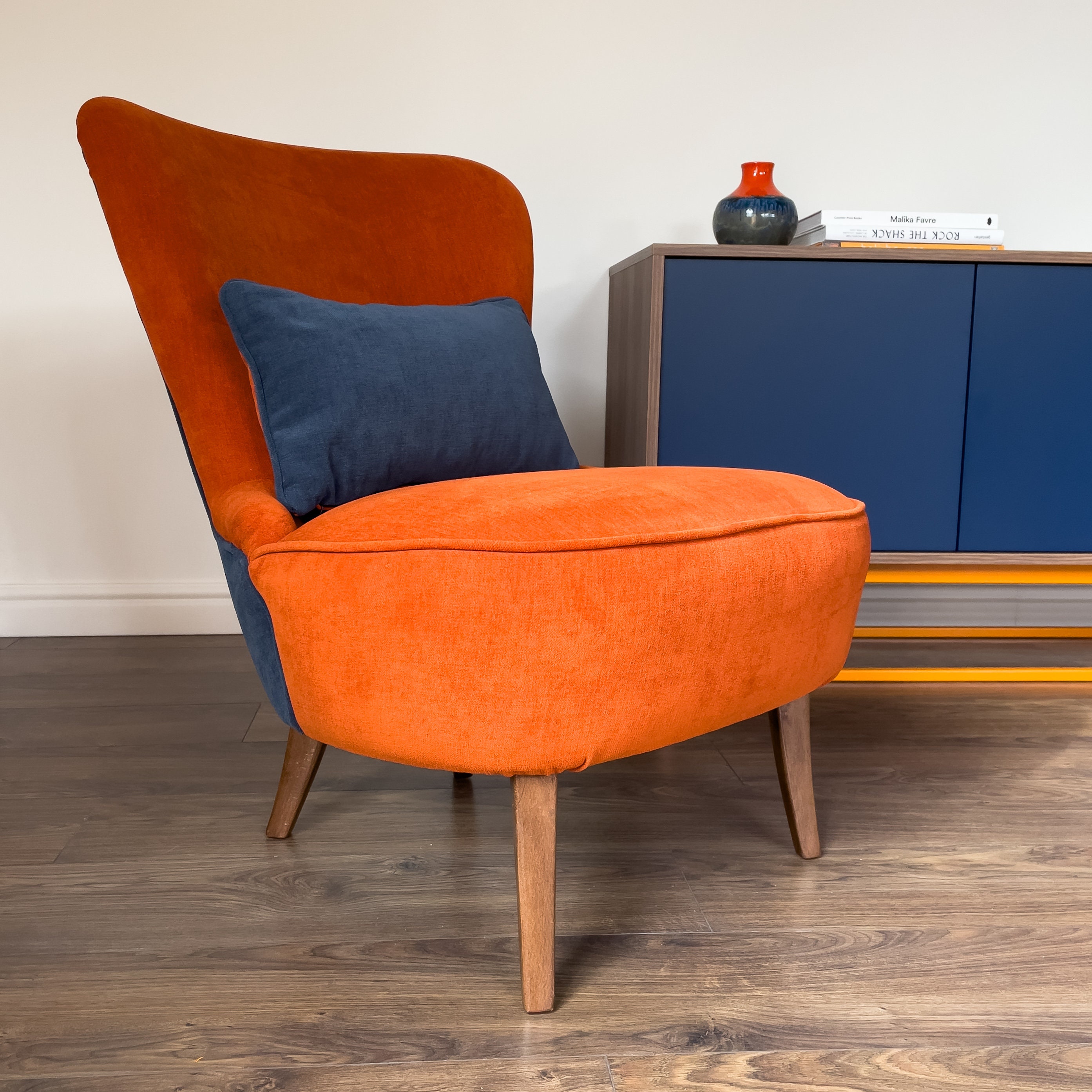 Orange cocktail chair discount