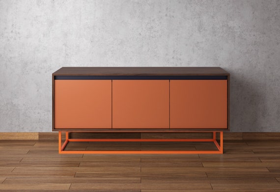 Orange credenza deals