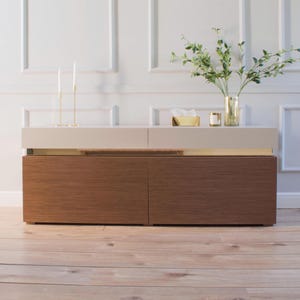 Kundenspezifischer TV-Ständer und Sideboard-Designservice, digitales Design