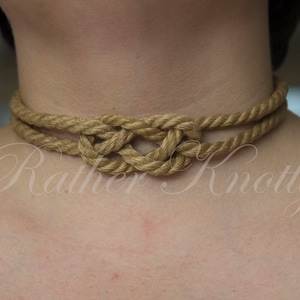 Nautical Carrick Bend Jute Rope Necklace