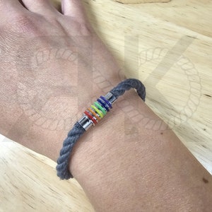 Nautical POSH Rope Bracelet w/ Rainbow Clasp