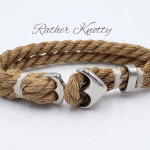 Nautical Jute Rope Bracelet with Anchor Clasp