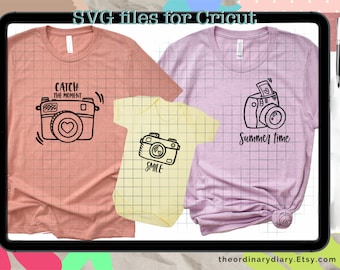 Camera SVG, memories lover gift, cute camera, DIY gift for birthday girl, birthday svg, svg files for Cricut, png file