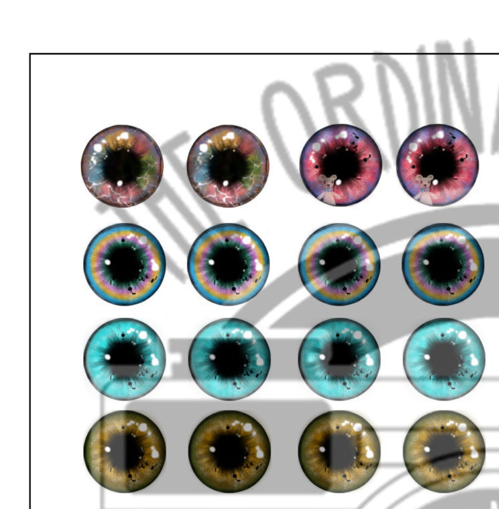 Blythe doll eyechips PRINTABLE DIY eye chips for Blythe doll | Etsy