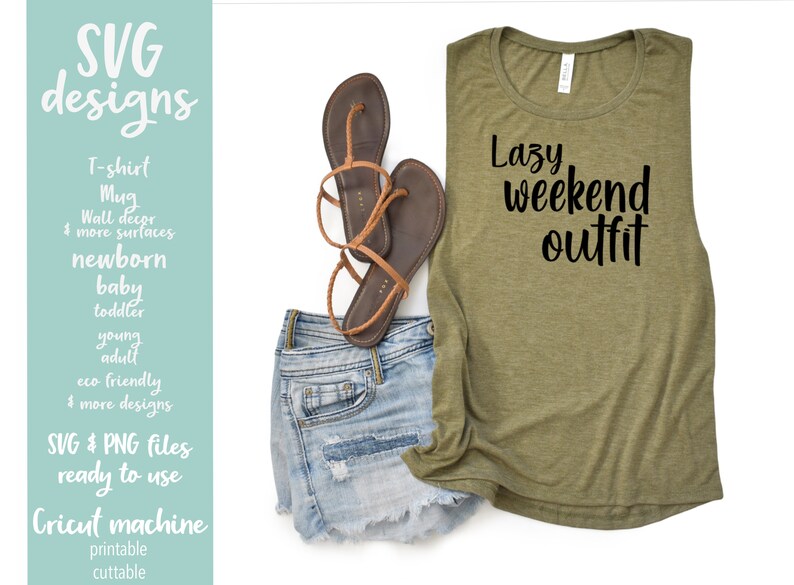 Weekend SVG, svg file, png file, lazy weekend svg, bodysuit svg, baby tee svg, svg files for Cricut, stay home svg, bookworm svg , lazy svg, image 2