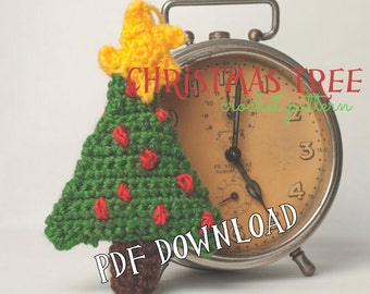 Crochet PATTERN handmade christmas tree decoration PATTERN tutorial pdf and video tutorial, season decoration, christmas, beginner, pdf